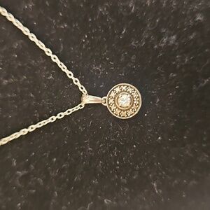 925 & RHINESTONES Pendant on 18" 925 Necklace